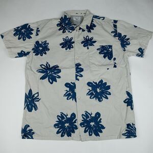 QUIKSILVER Hawaiian Style Shirt Men's Size XL Floral Tropical Button Up